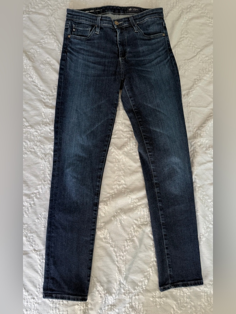 AG Adriano Goldschmied Prima Mid-Rise Cigarette Ankle Jeans Dark Wash Women's 27
